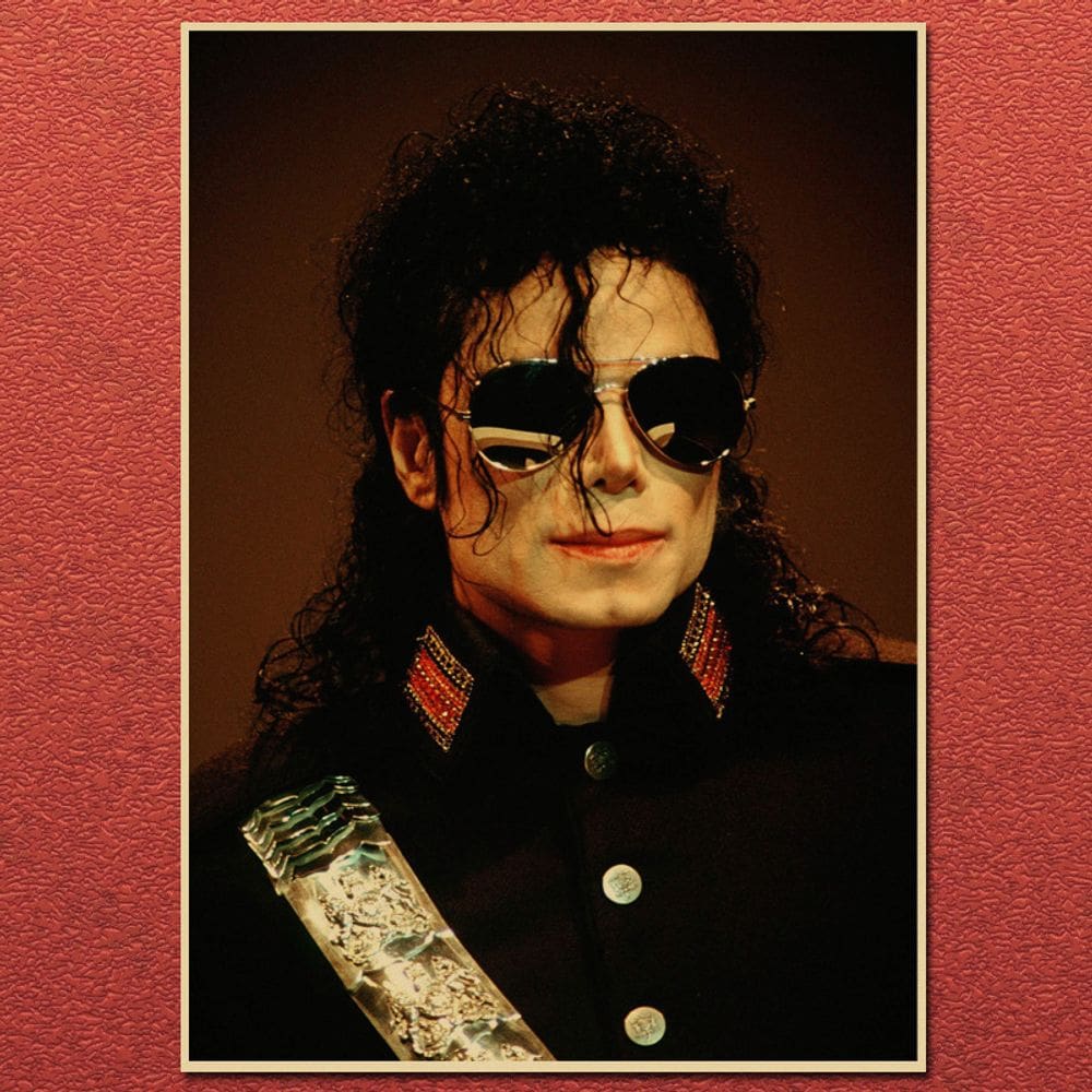 Pôster com imagem icônica de Michael Jackson, arte de parede 42x30cm