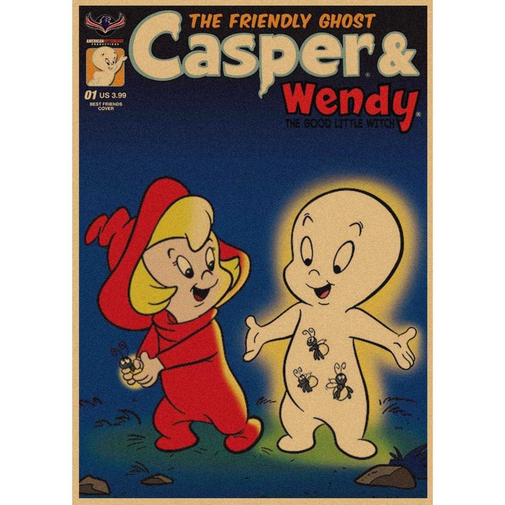 Pintura em cartaz Casper Vintage Cartoon 29,7x42cm