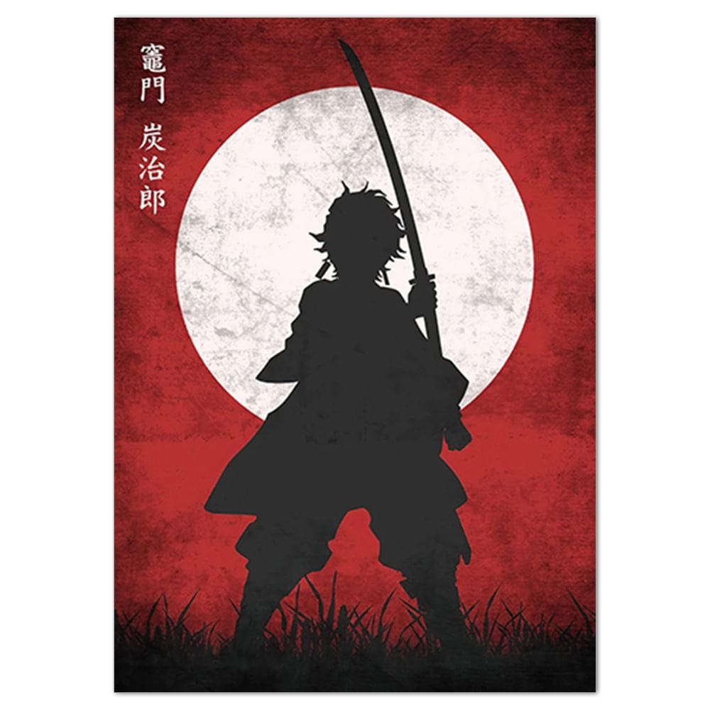 Pôster, pintura em tecido, tela, Demon Slayer Tanjiro, 40x60cm