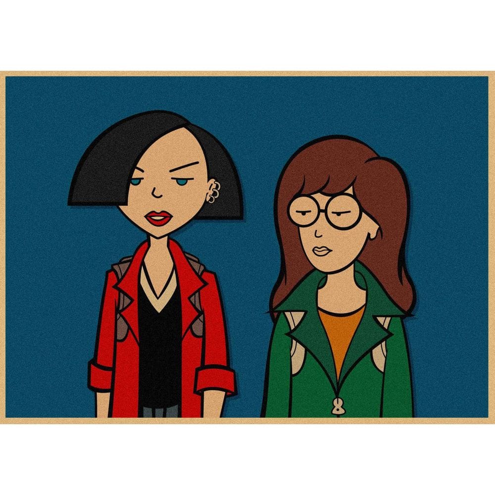 Pintura de pôster Vintage Daria Anime 29.7x42cm Arte de parede