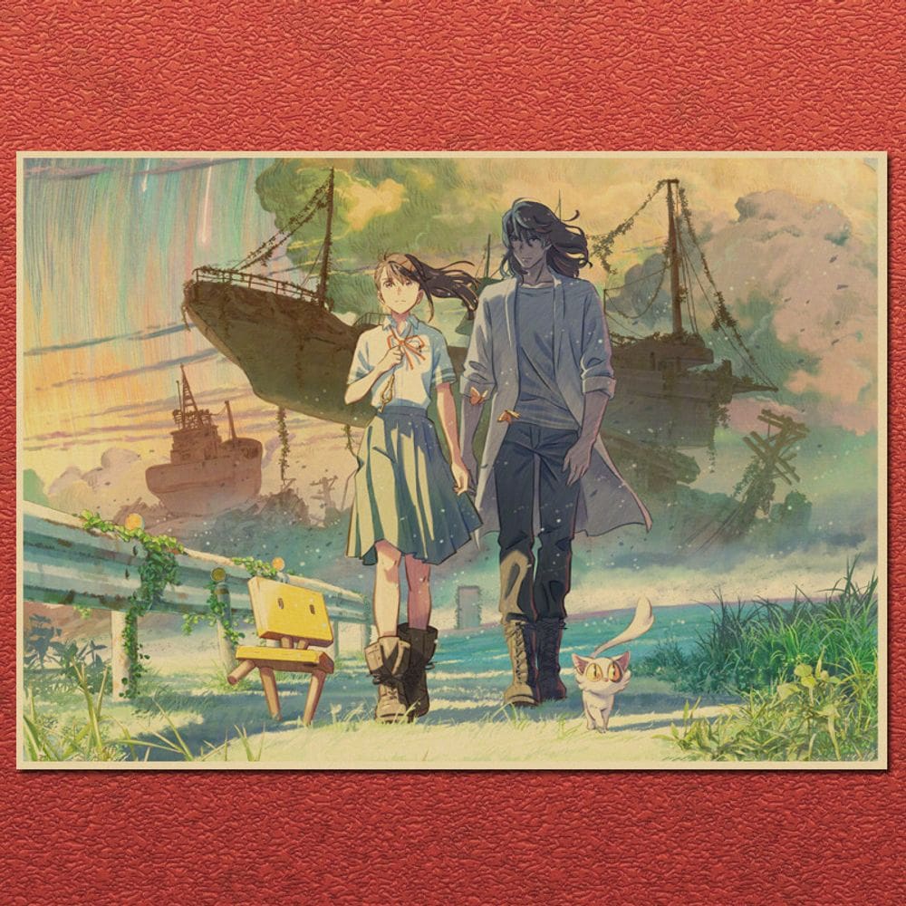 Pôster Art Suzume no Tojimari Makoto Shinkai Anime 42x30cm