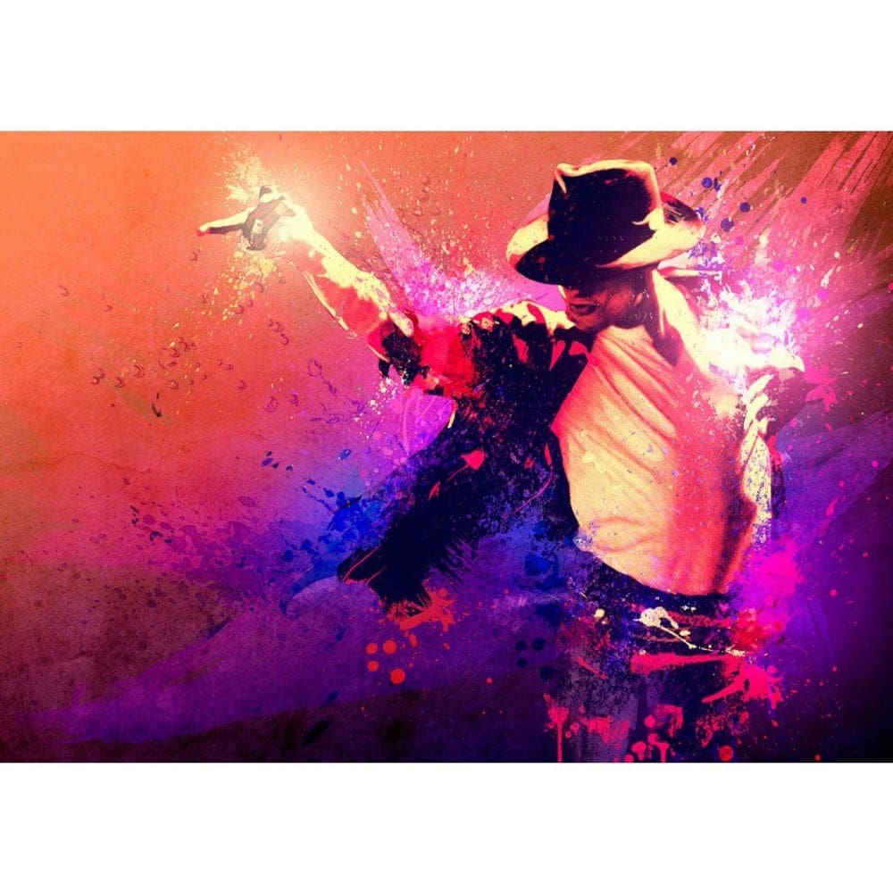 Pôster: pintura de Michael Jackson, arte colorida, papel 30x42cm