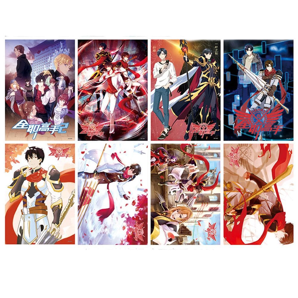 Conjunto de pintura de pôster The King`s Avatar Anime 8 unidades 42x29cm