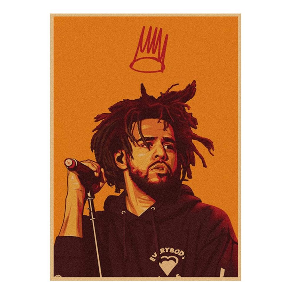 Pôster J. Cole Vintage Hip Hop Music Art Print