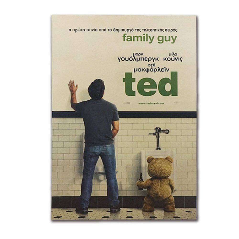 Pôster com pintura em papel Ted Movie Vintage 51,5x36cm
