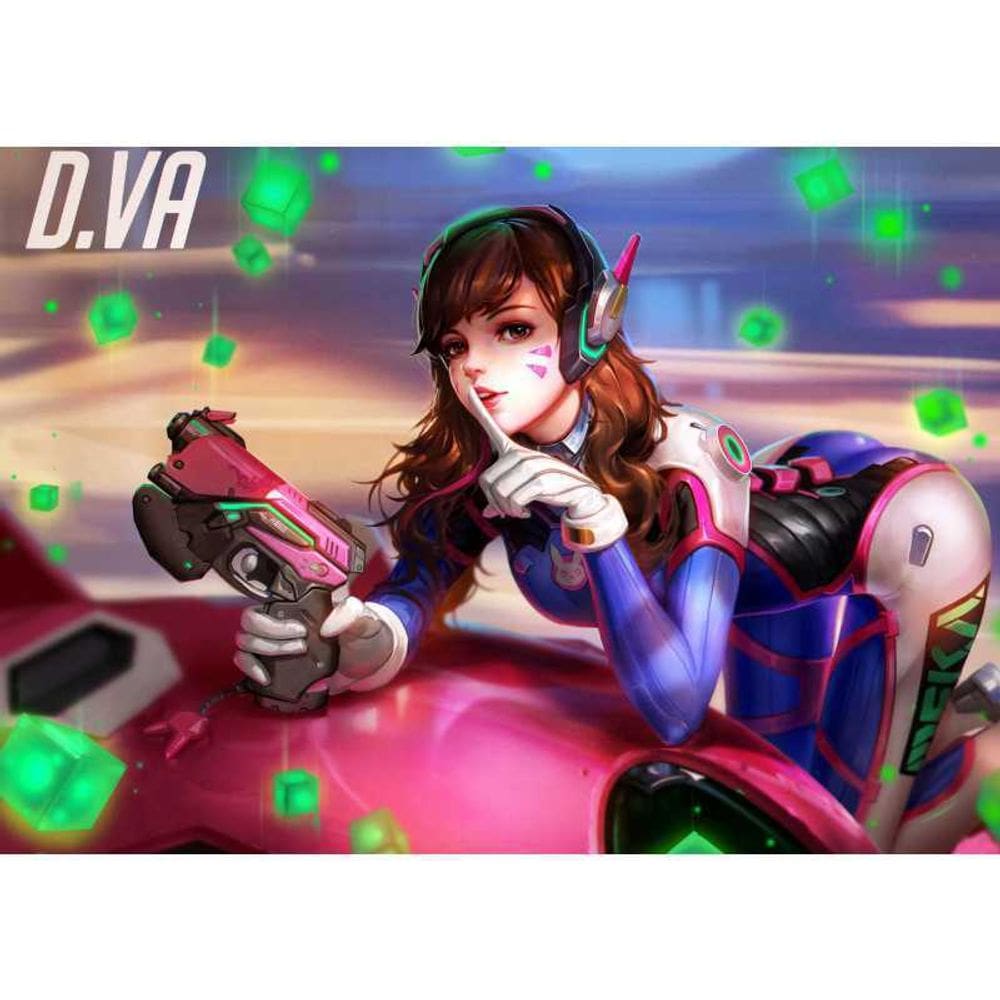 Pôster, pintura, arte de parede, Overwatch D.Va 30x42cm