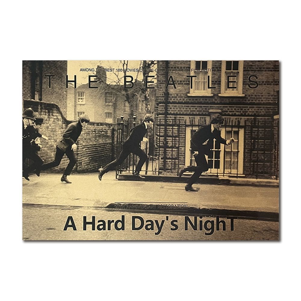 Pôster The Beatles A Hard Day`s Night Vintage Music Art