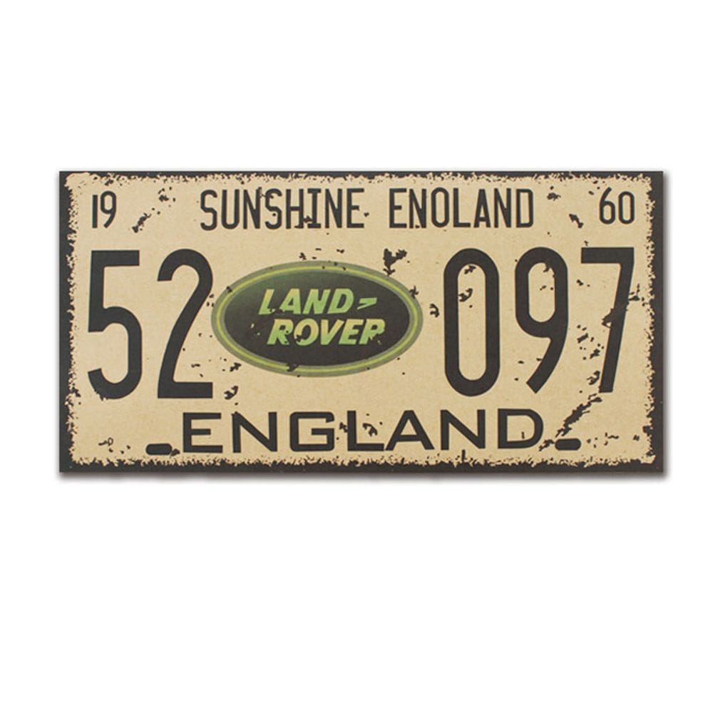 Pôster vintage England Land Rover 30x15cm sem moldura