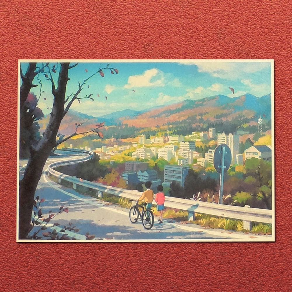 Pôster Whisper of the Heart Vintage Anime 20x30cm Iron