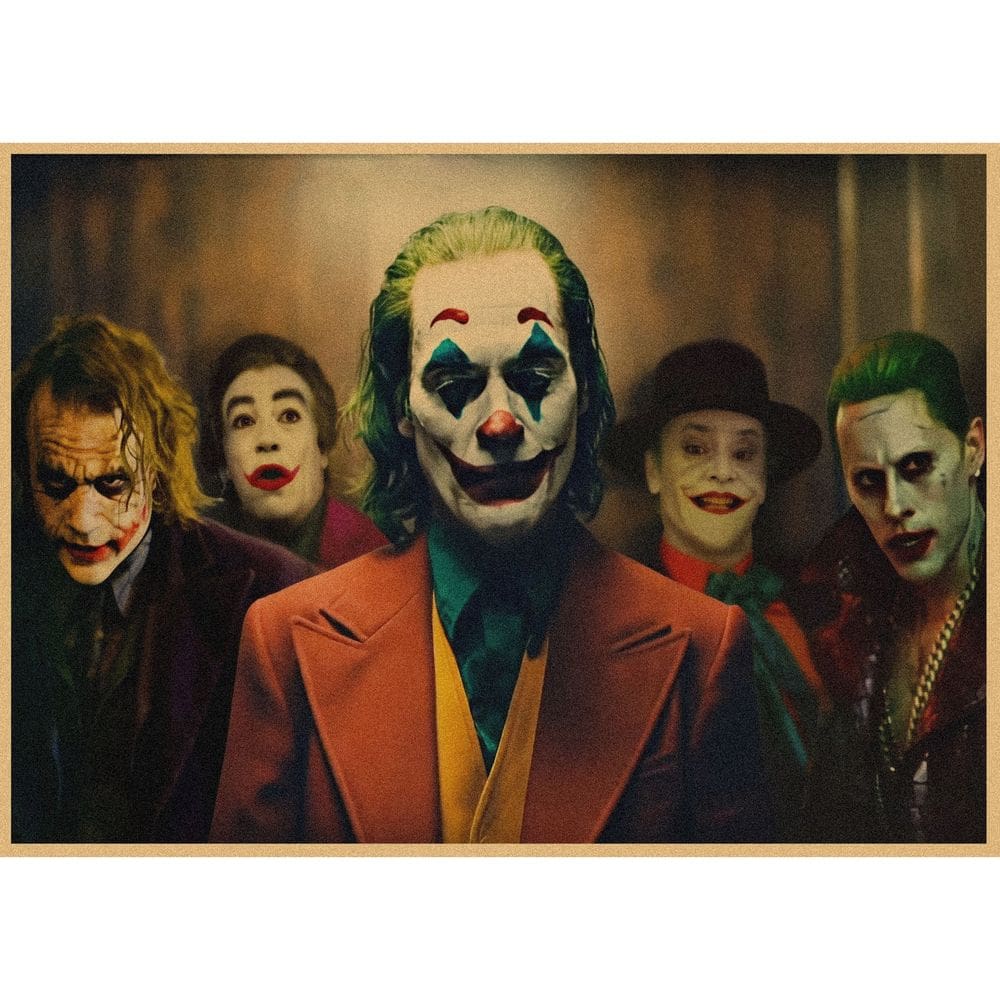 Pôster Pintura Joker Movie Vintage Clown Art 29,7x42cm