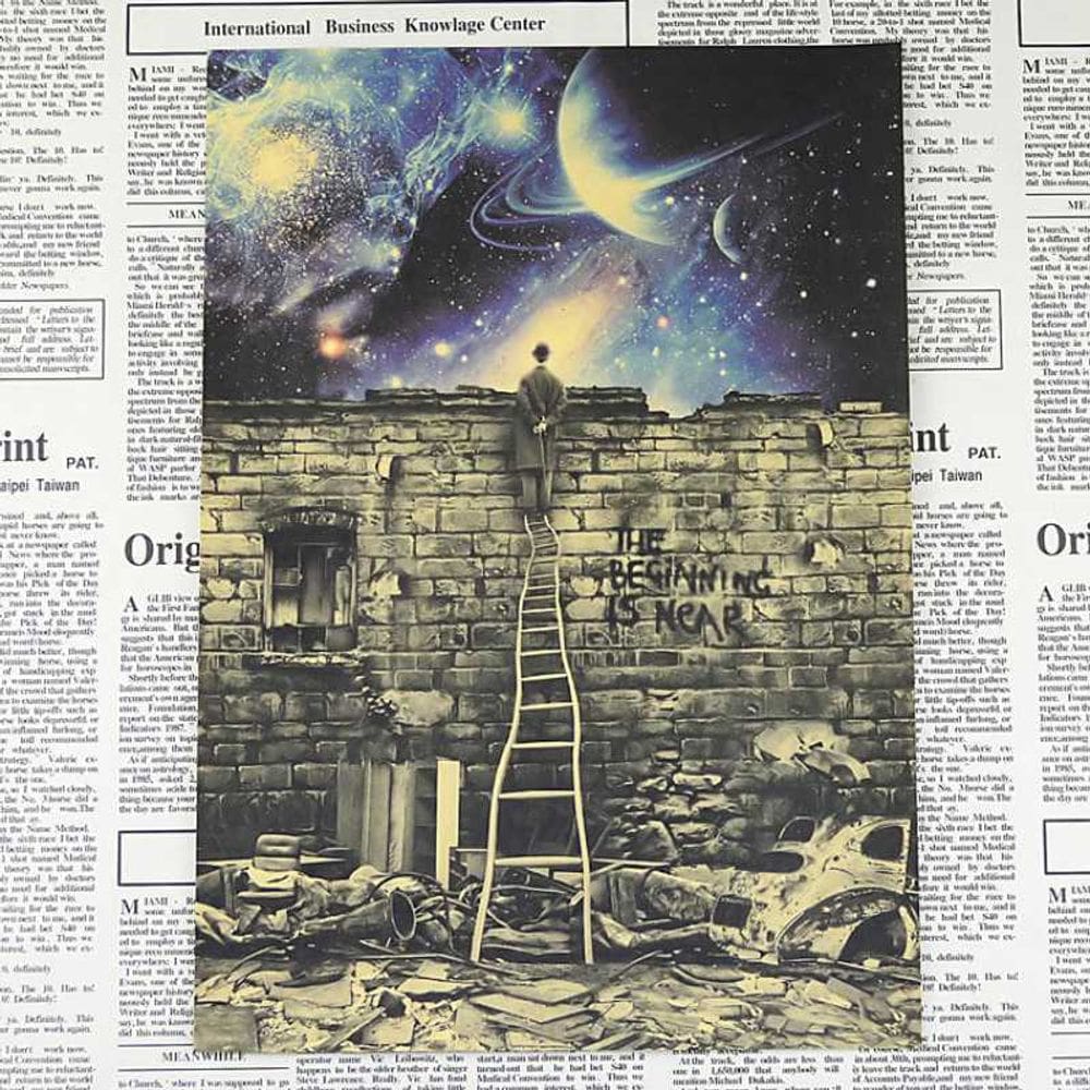 Pintura em cartaz Inspirational Galaxy Vintage 30x42cm