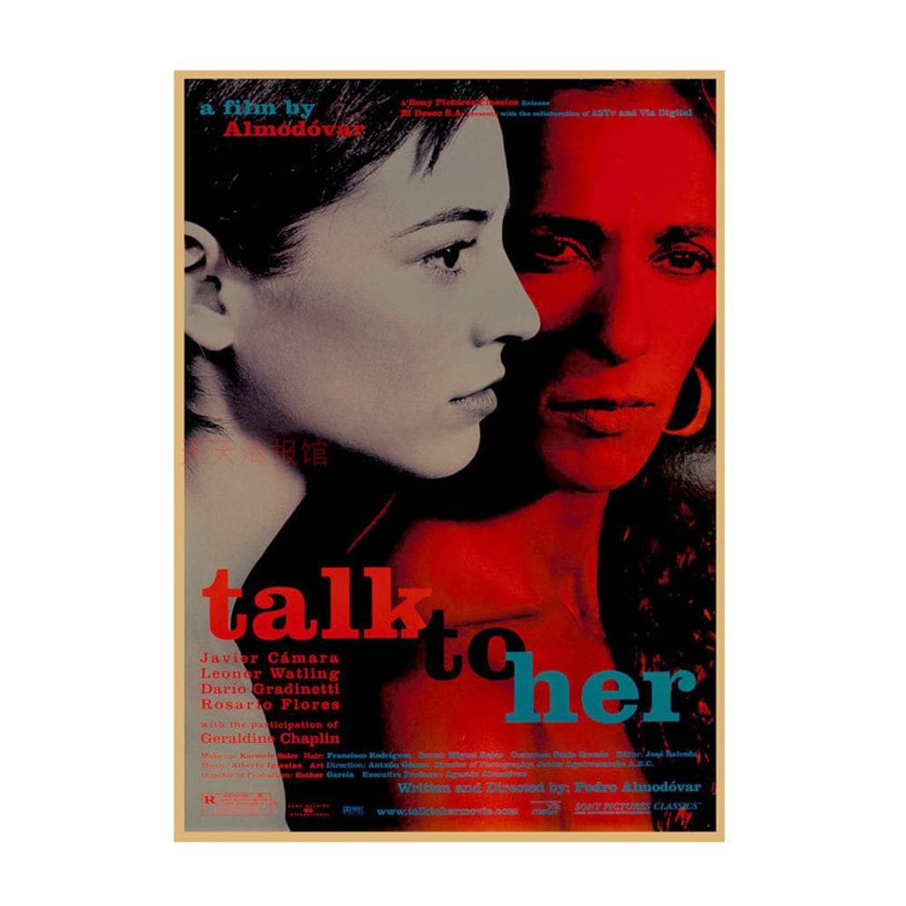 Pintura de pôster Fale com ela, filme vintage, papel de 29,7 x 42 cm