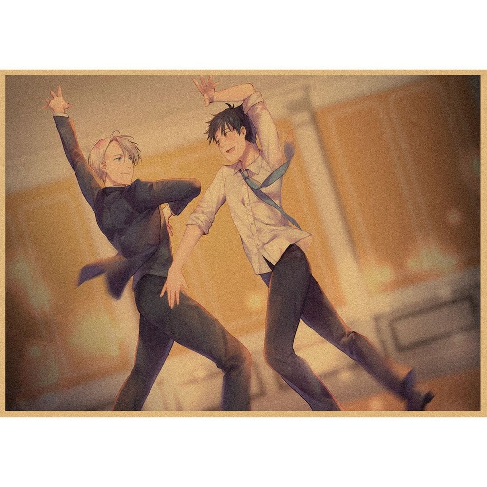 Pôster Vintage Anime YURI! em papel ICE Wall Art de 29,7x42cm