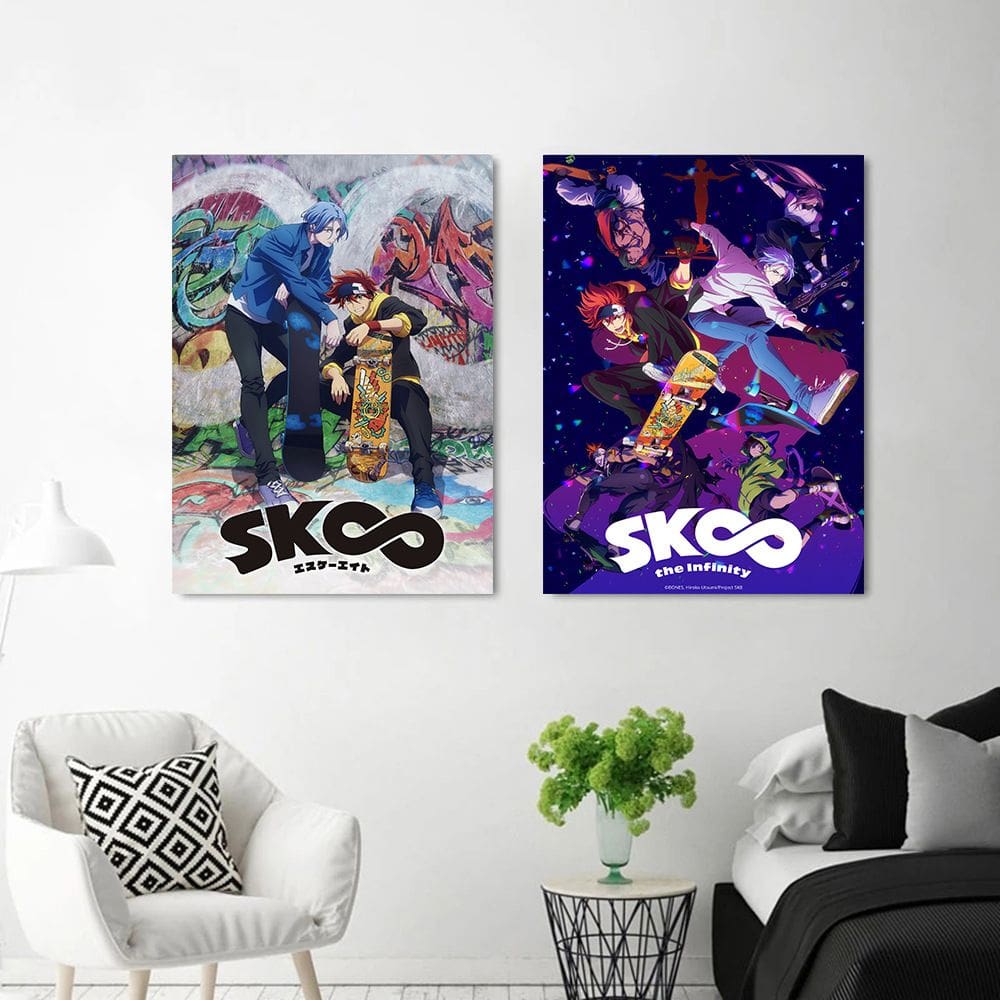 Conjunto de pintura de pôster SK8 the Infinity Anime Wall Art 40x60cm