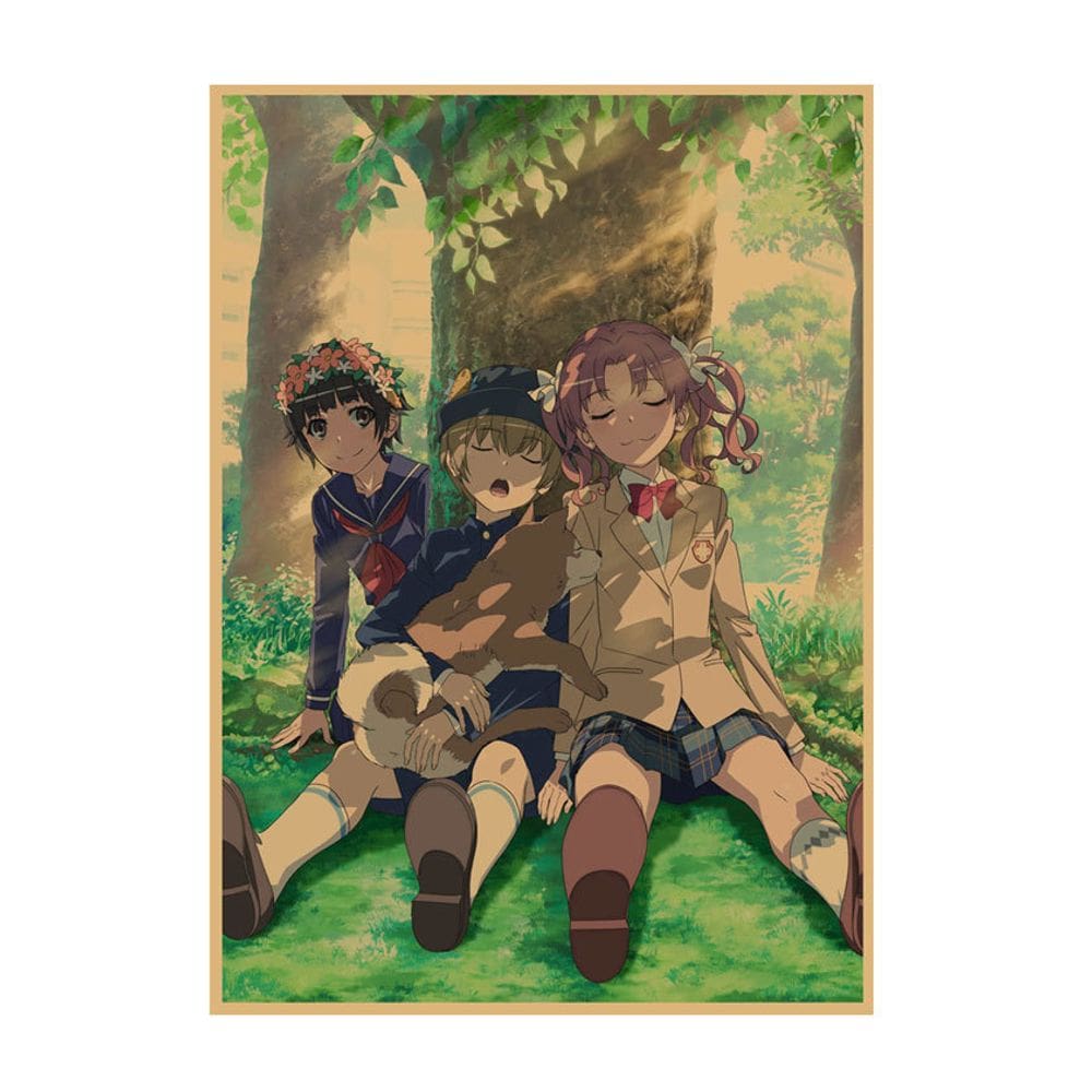Pôster A Certain Scientific Railgun Vintage 29.7x42cm Anime