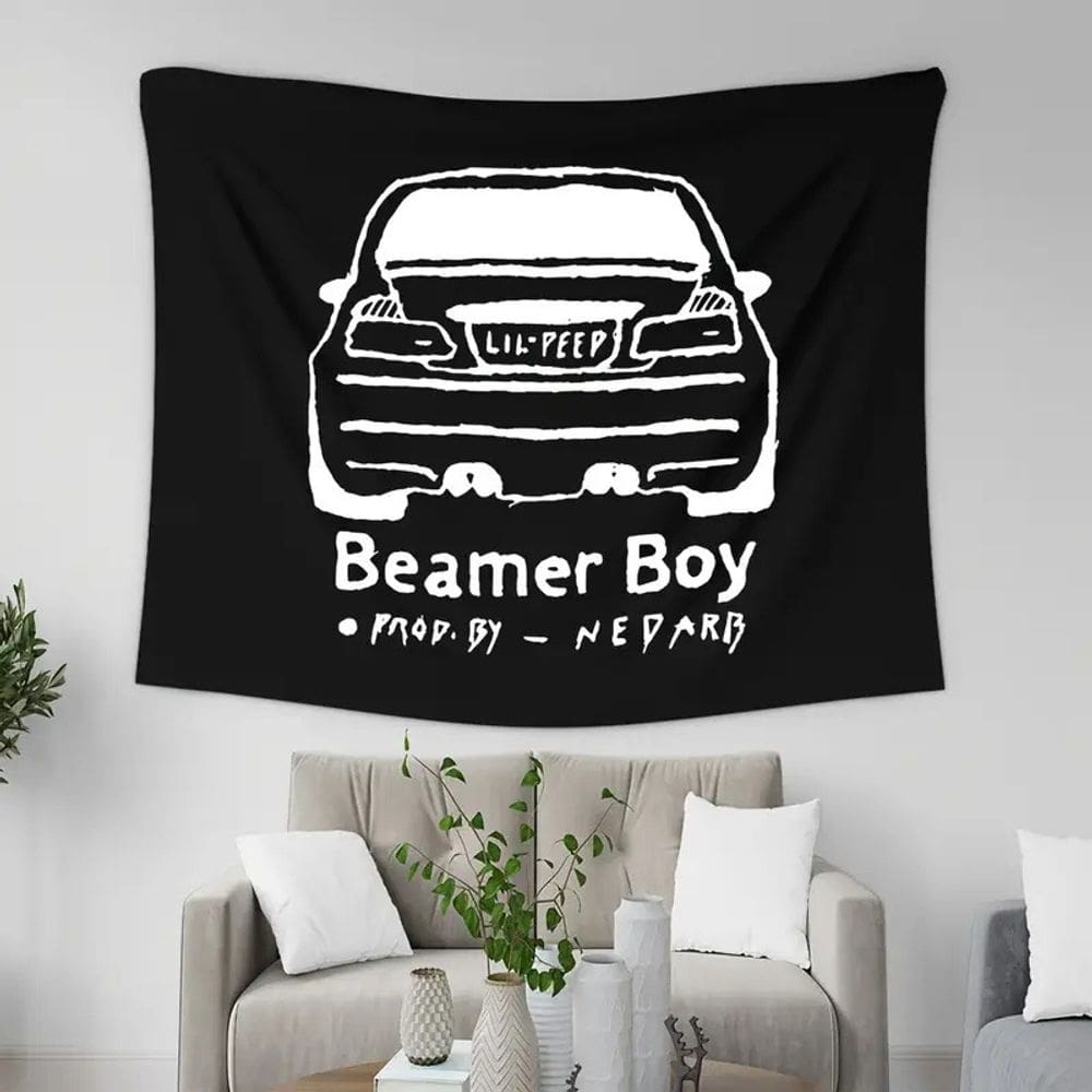 Tapeçaria Lil Peep Beamer Boy para pendurar na parede 100x150cm