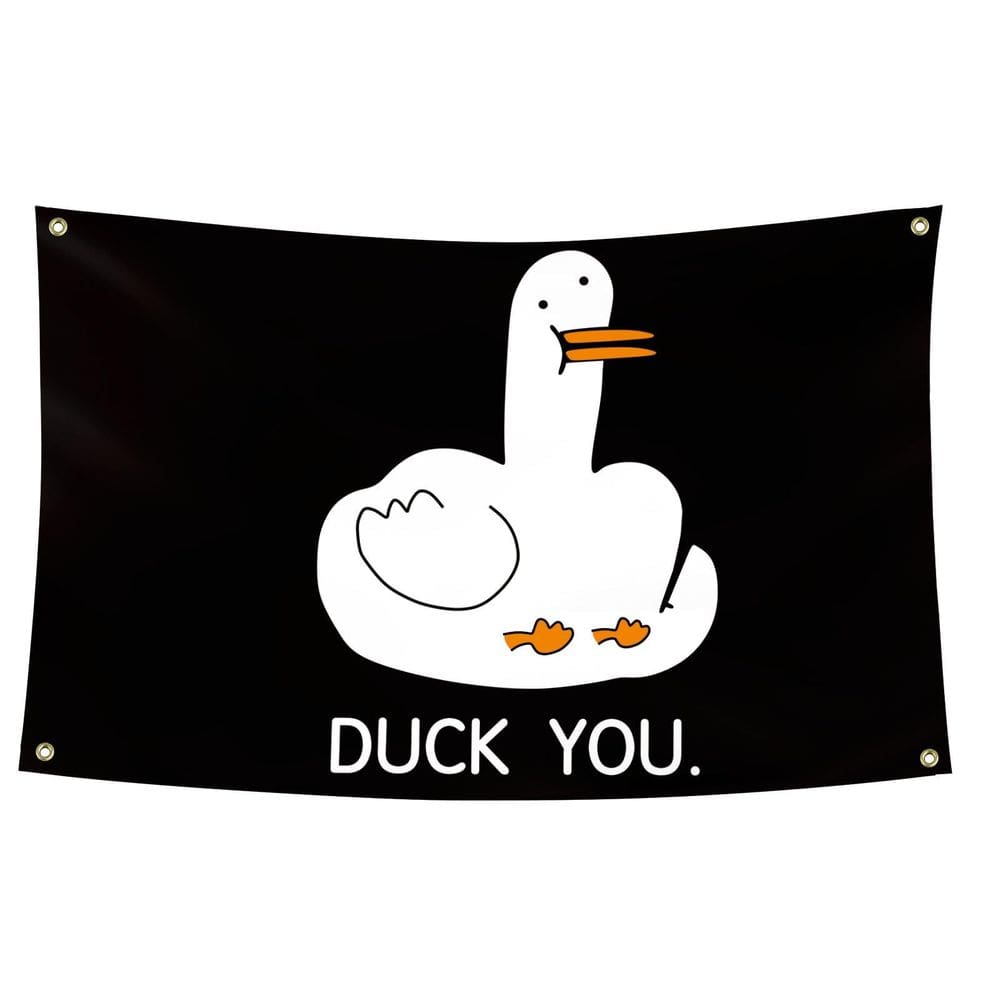 Tapeçaria para pendurar na parede Funny Duck You para decoração de quarto 100x150cm