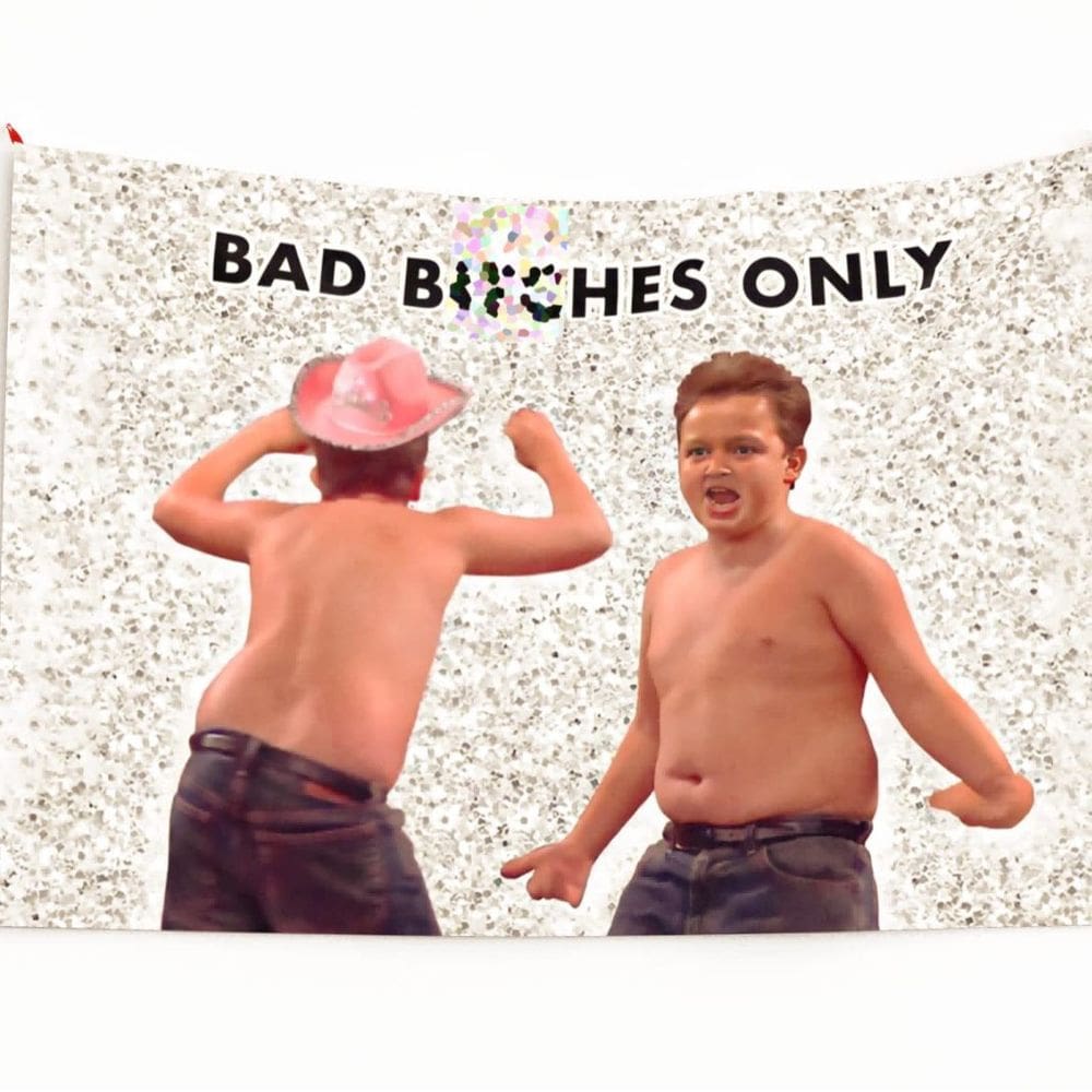 Banner de decoração de tapeçaria para pendurar na parede Funny Meme Party 100x150cm