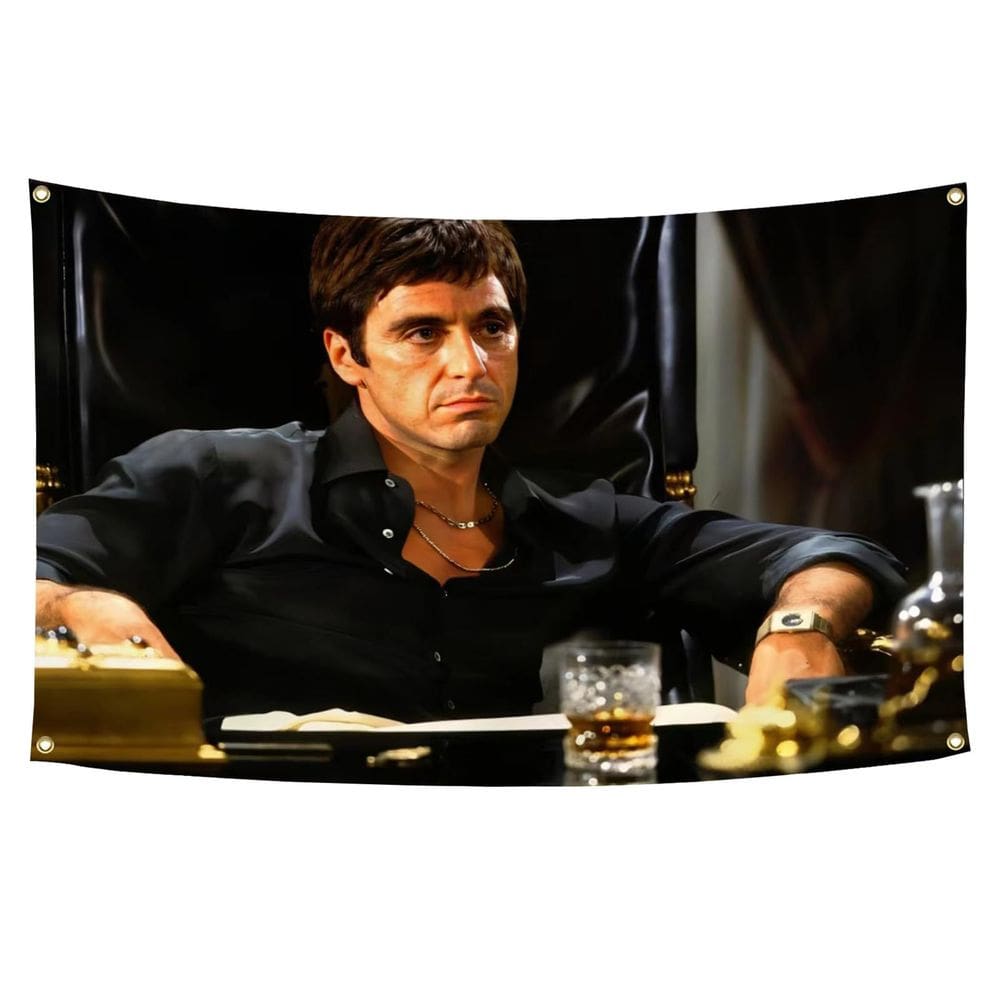 Tapeçaria para pendurar na parede Scarface Tony Montana Scene 100x150cm