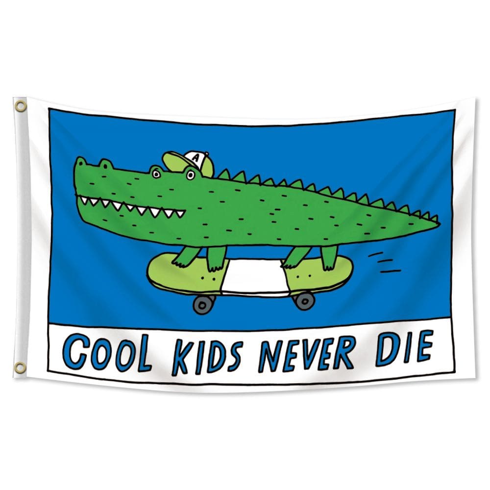 Arte de parede de tapeçaria Cool Kids Never Die Alligator 100x150cm