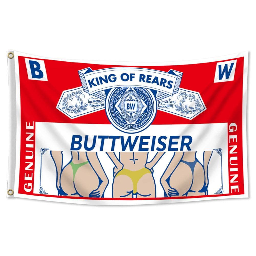 Tapeçaria para pendurar na parede Buttweiser King of Rears 100x150cm