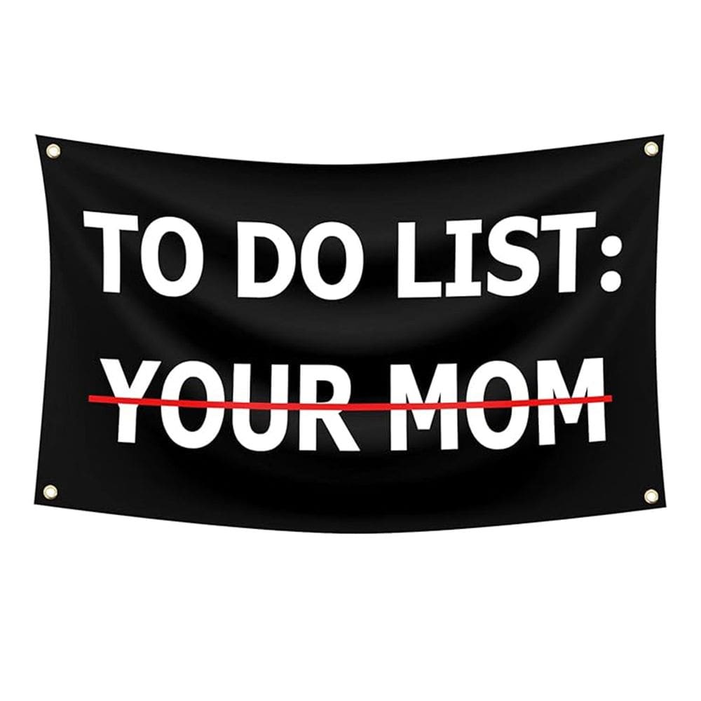 Tapeçaria, lista engraçada de fazer, decoração de quarto humorística, 100x150cm