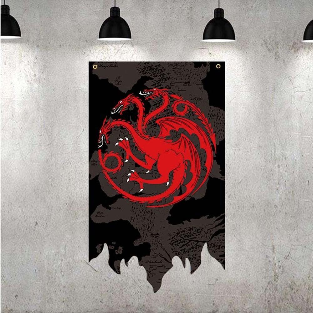 Tapeçaria Game of Thrones Targaryen Dragon Wall 100x150cm