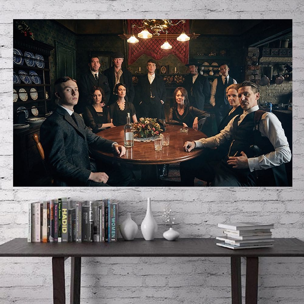 Tapeçaria pendurada na parede Peaky Blinders Shelby Family Retrato