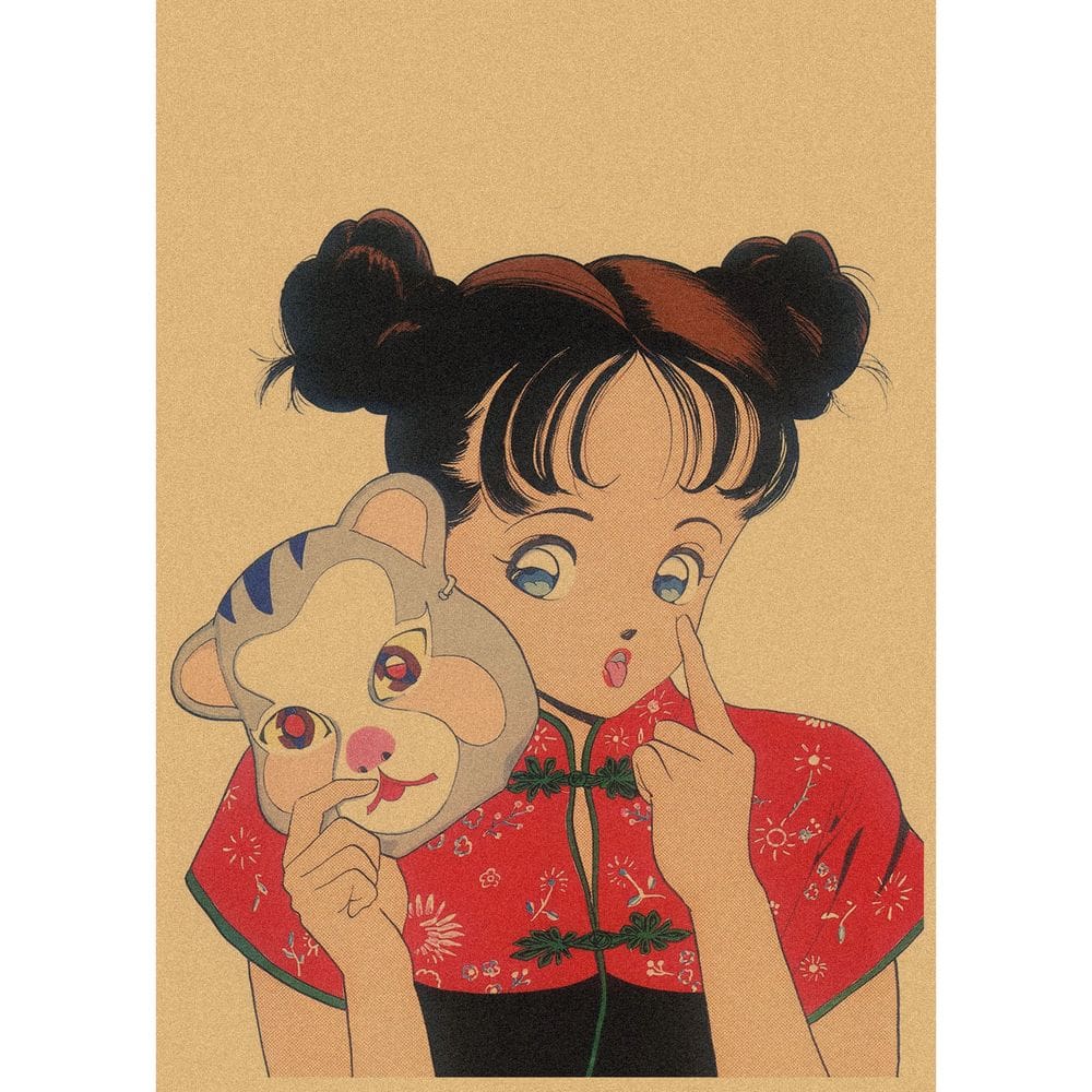 Pôster U-JIN Sakura Communication Retro Manga 29,7x42cm