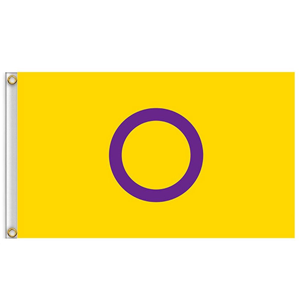 Tapeçaria pendurada na parede com círculo roxo amarelo 100x150cm