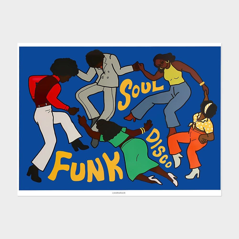 Tapeçaria, decoração de parede, Funk Soul, Disco Dance, 100x150cm
