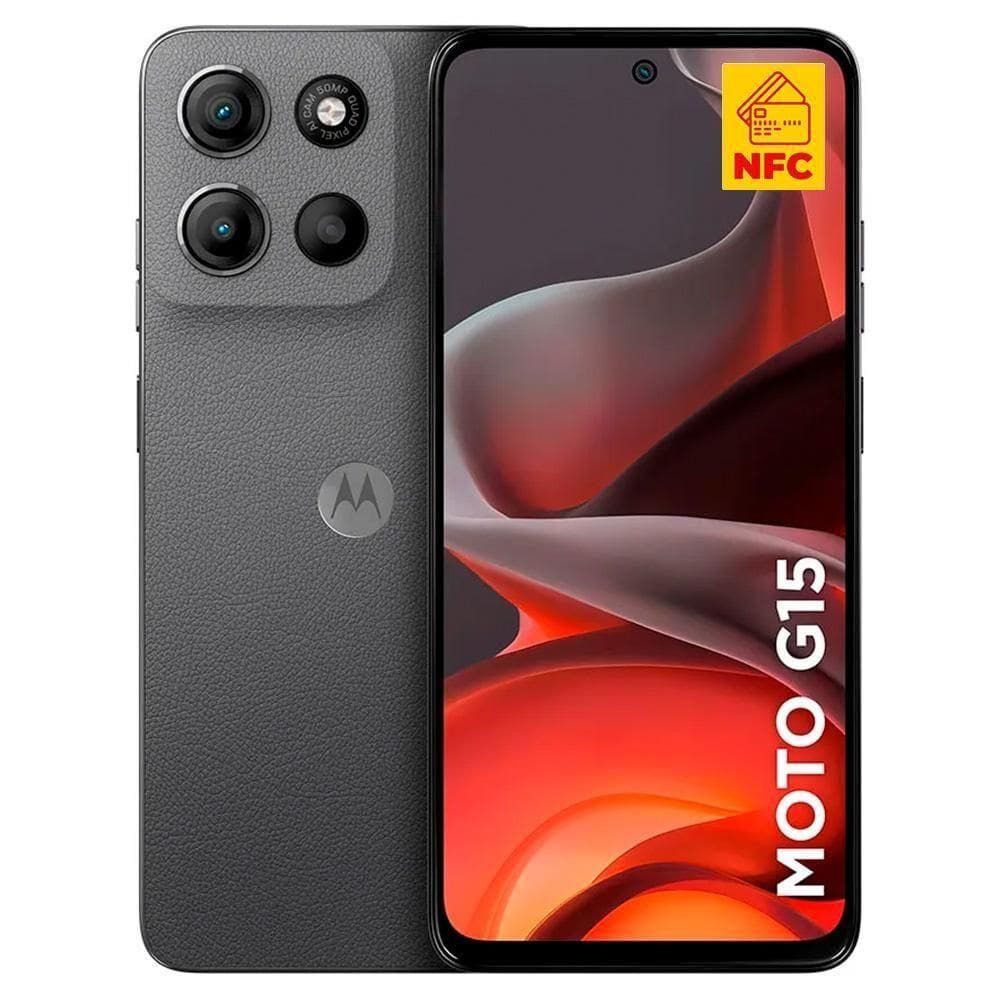 Smartphone Motorola Moto G15 256GB 12GB RAM Boost Bateria De 5200 Mah NFC Grafite