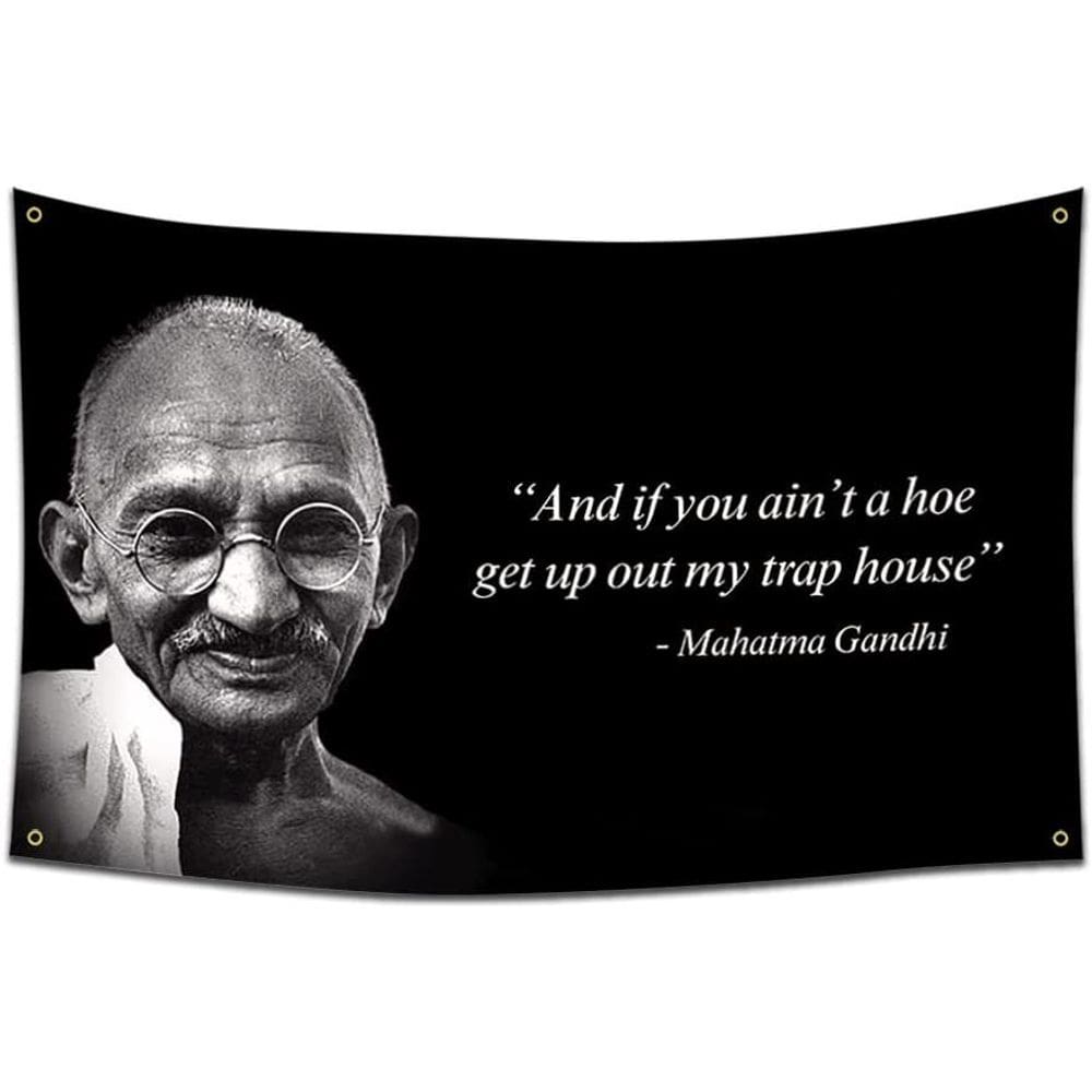 Tapeçaria Mahatma Gandhi Trap House para pendurar na parede 100x150cm