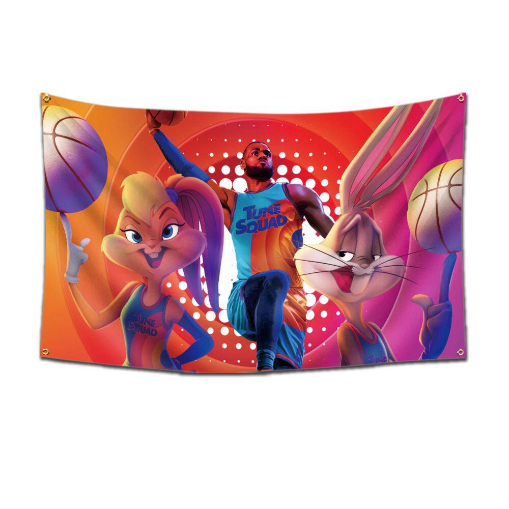 Tapeçaria para pendurar na parede Tune Squad Space Jam Basketball 100x150cm