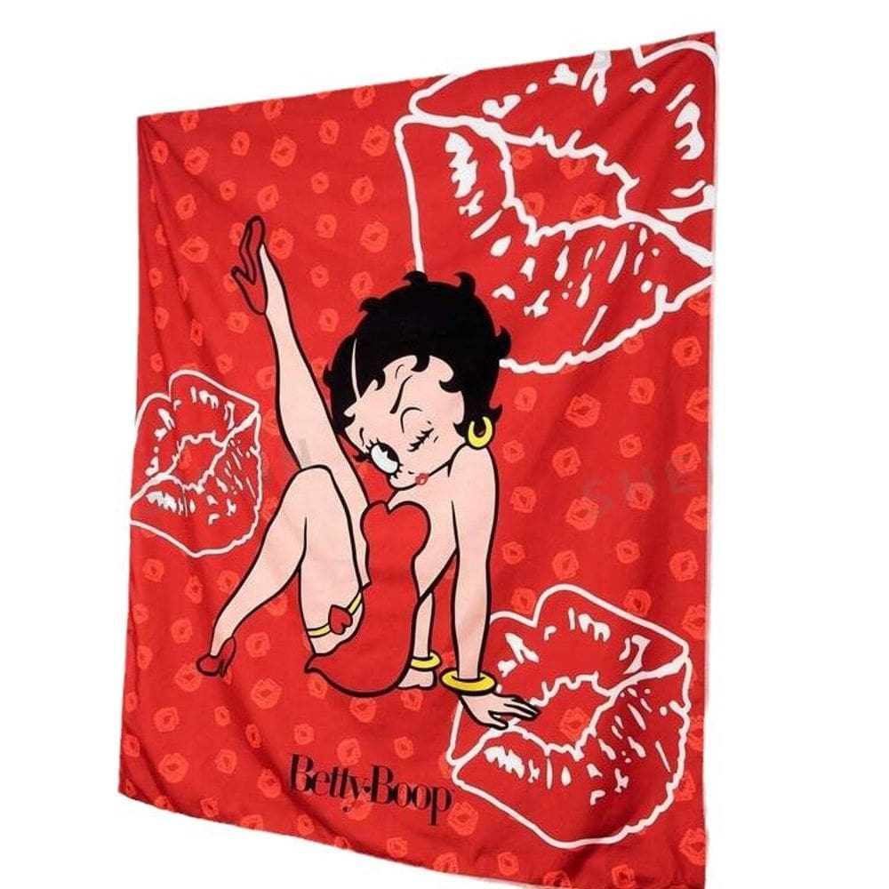 Tapeçaria para pendurar na parede Betty Boop Cartoon 100x150cm poliéster
