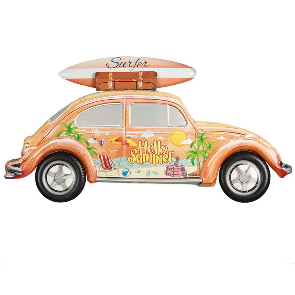 Pintura em ferro Vintage Summer Beetle Car Hello Summer Sign