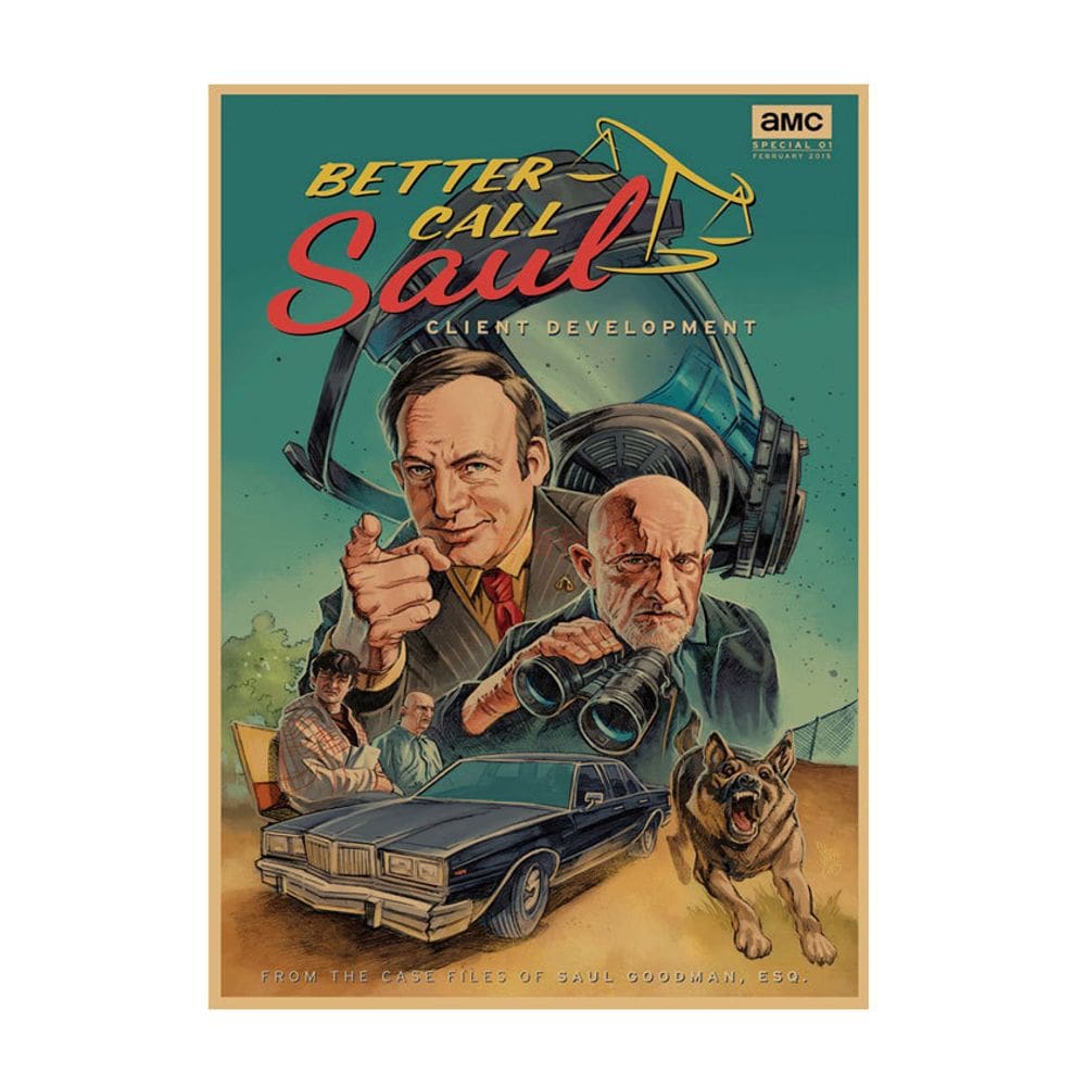 Pintura em pôster Better Call Saul Retro Kraft 29,7x42cm