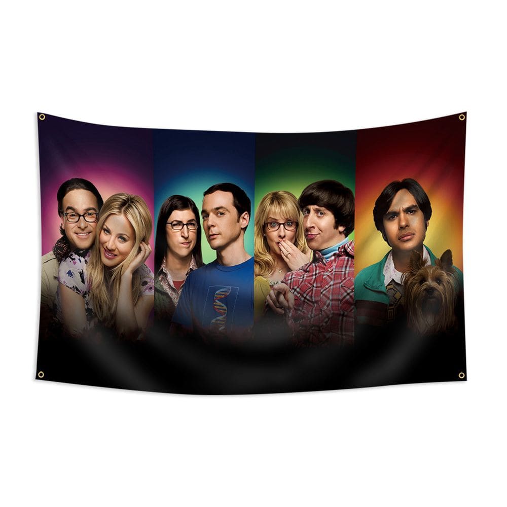 Tapeçaria para pendurar na parede Big Bang Theory Characters 100x150cm
