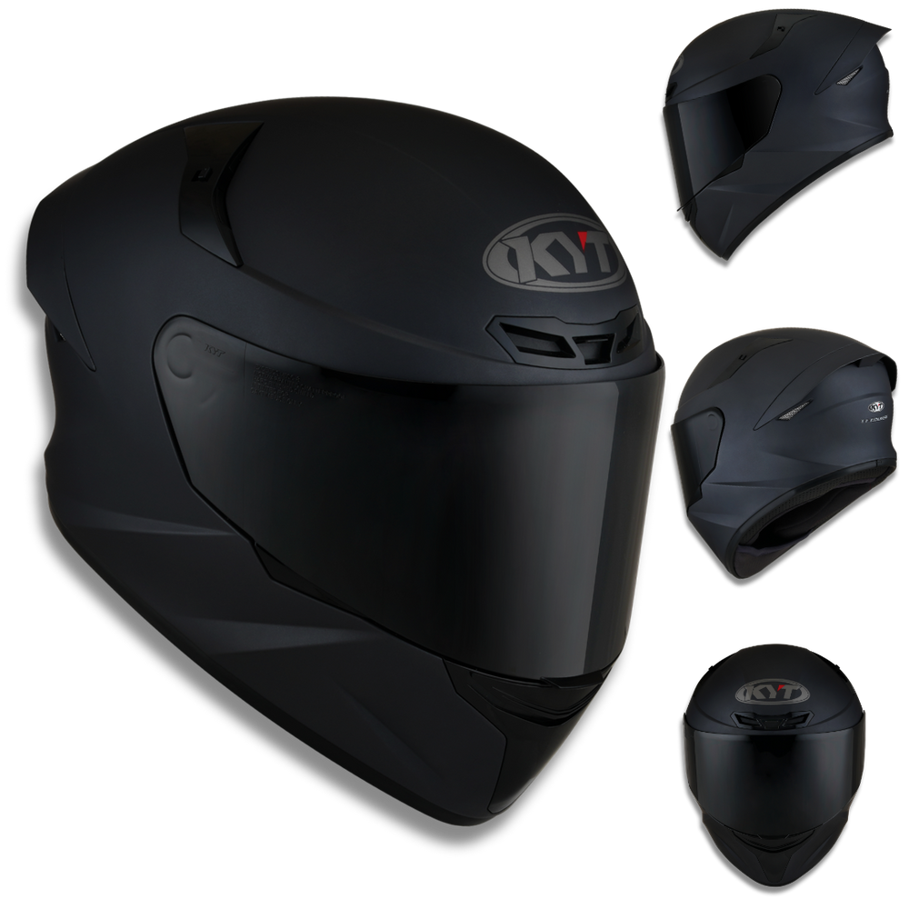 Capacete KYT TT Course Plain Preto Fosco