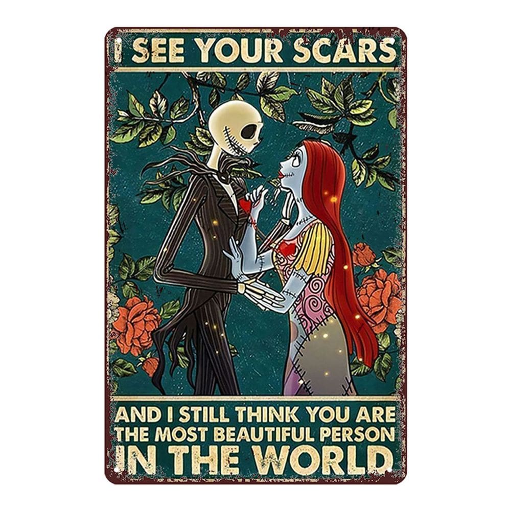 Decoração de parede, pintura em ferro, placa de esqueleto, casal, Halloween