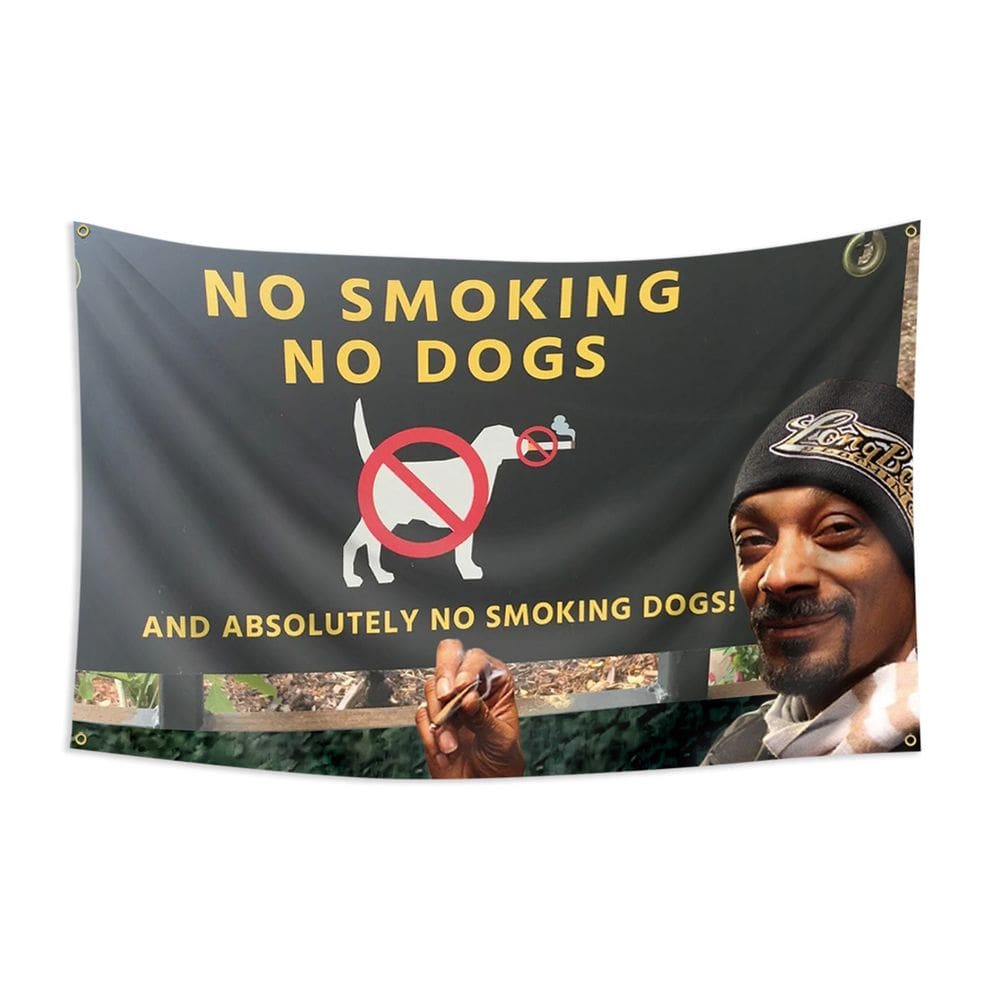 Tapeçaria para pendurar na parede Funny No Smoking No Dogs 100x150cm