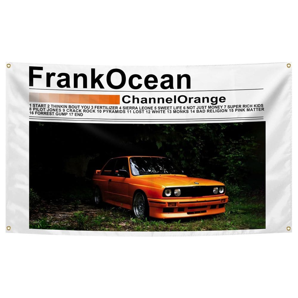 Tapeçaria, decoração de parede, álbum de música, carro laranja, 100x150cm