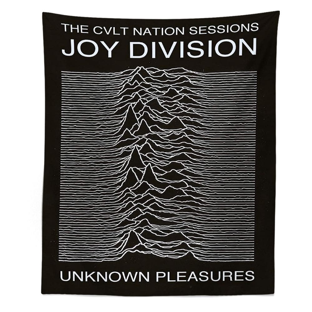 Tapeçaria para pendurar na parede Joy Division Unknown Pleasures 100x150cm