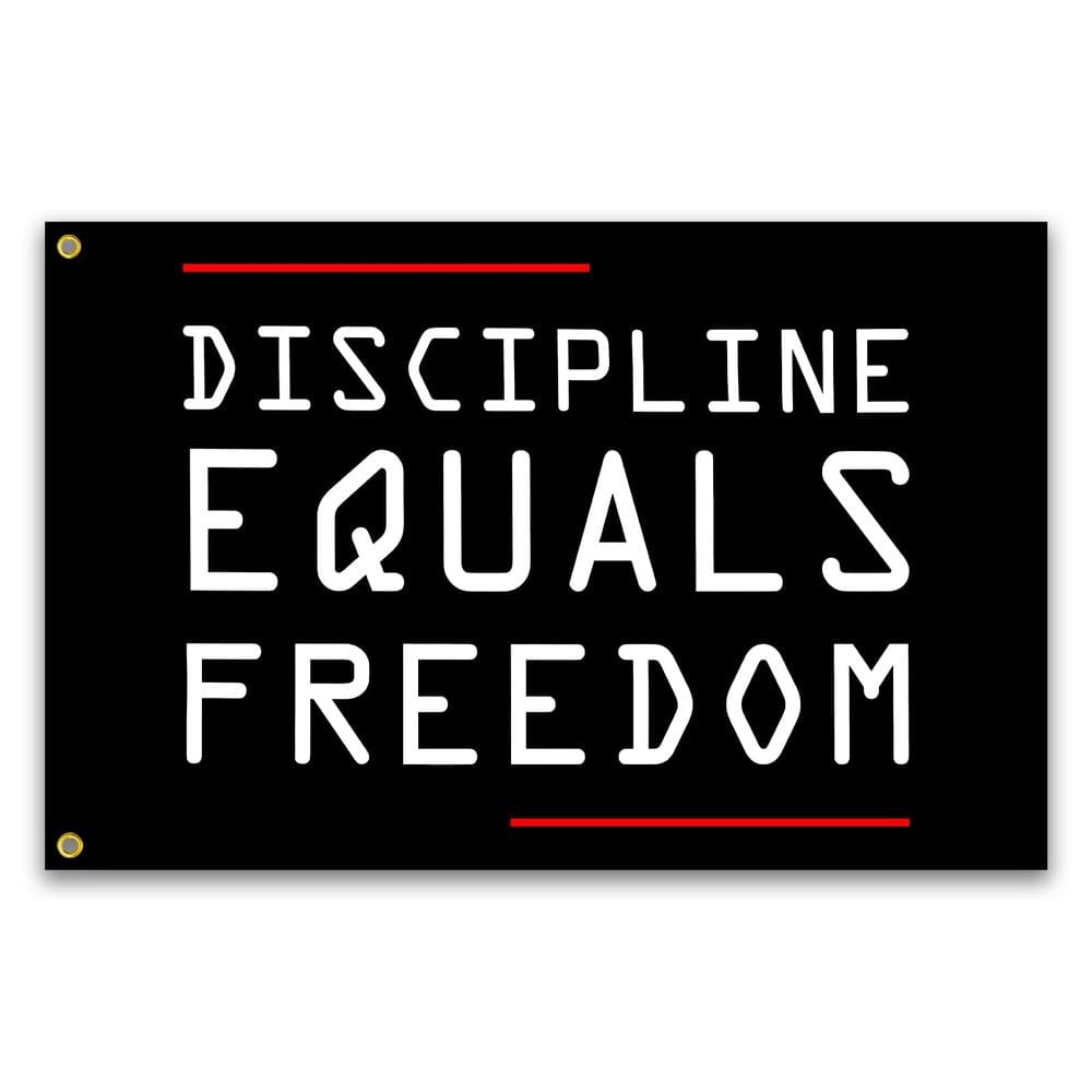 Bandeira VOZUN Disciplina é Liberdade 91x152 cm