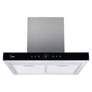 Coifa de Parede Midea 60cm com 03 Velocidades, Smart Pro Touch Inox e Preto - MH60M77AT22MW