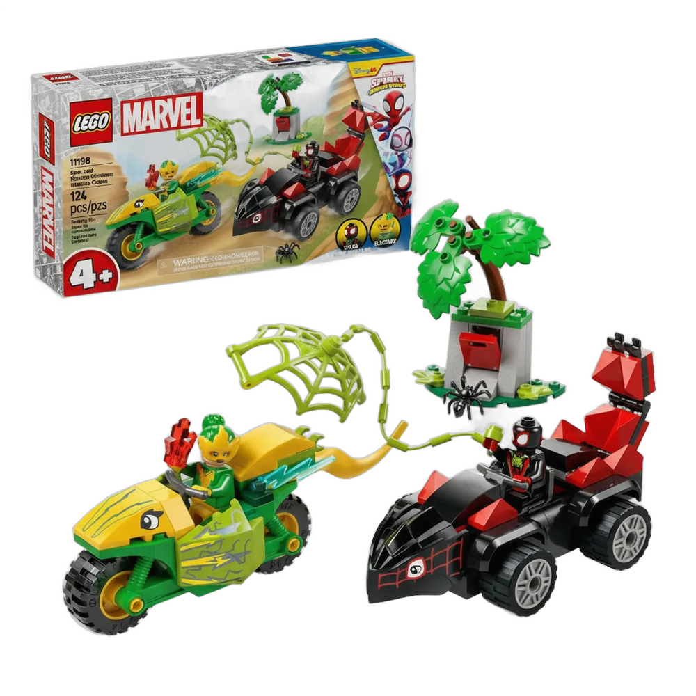 Lego Marvel 11198 Perseguição Spin e Electro 124 pçs