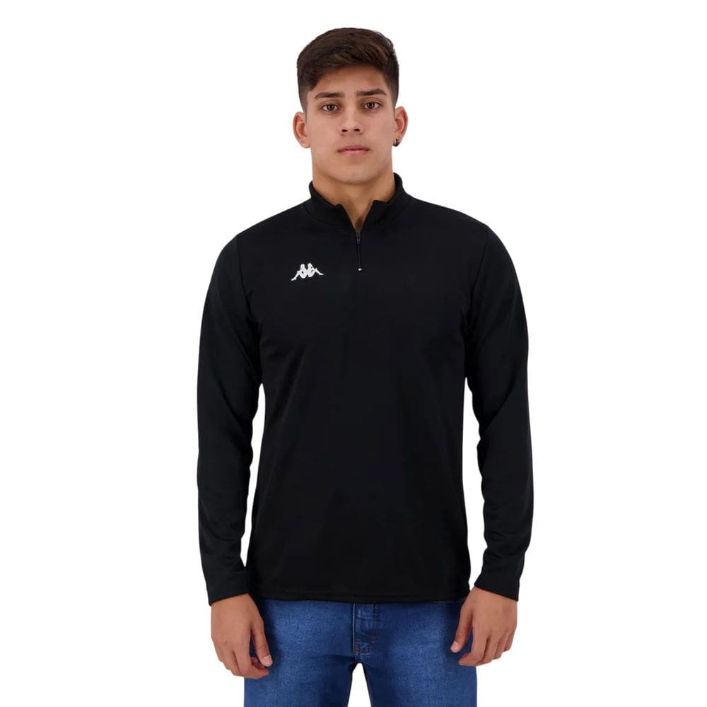 Blusão Manga Longa Masculino Gola Alta Com Zíper Kappa Heavy Sotille em Poliéster