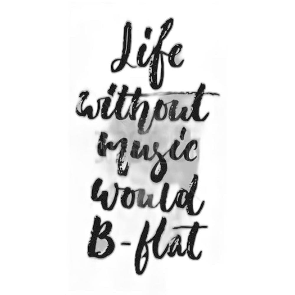 Tatuagem Temporária Cartela Vida Sem Musica Frase Inglês