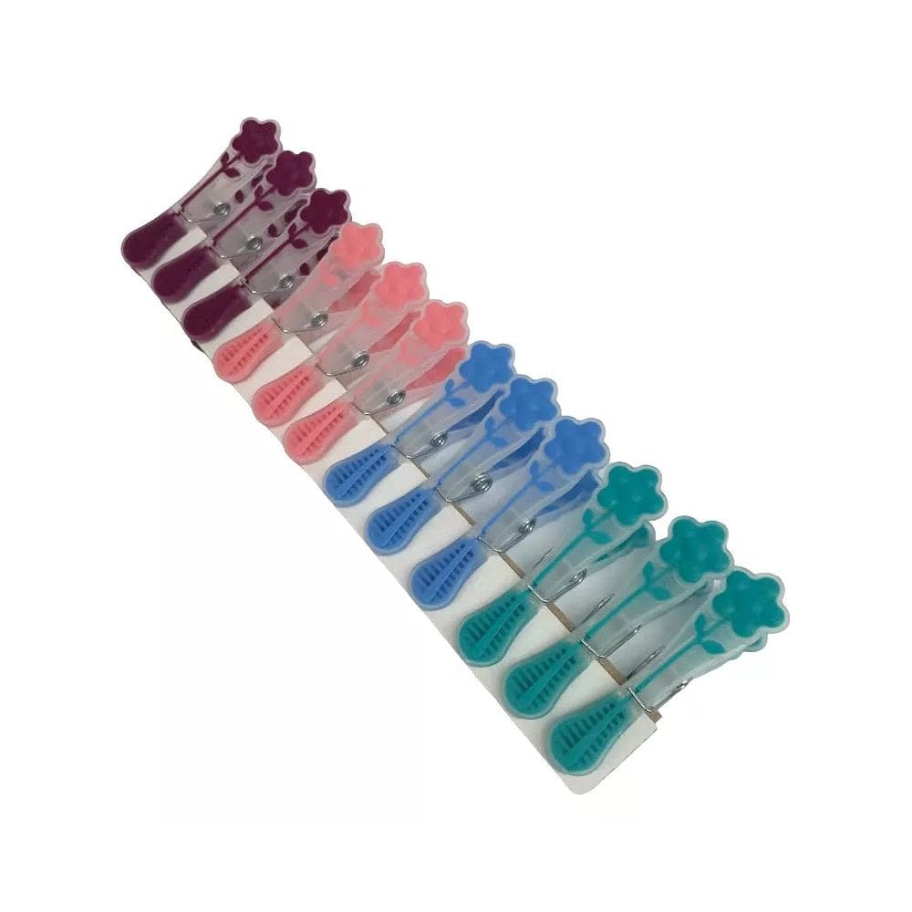 Conjunto Prendedor Flower Emborrachado - 12 Unidades - Paramount