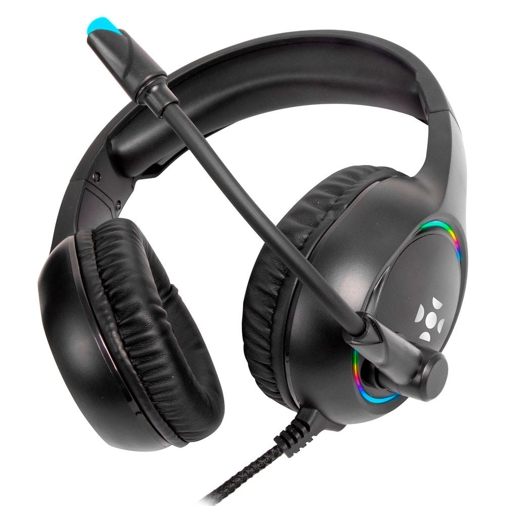 Headset Gamer Fortrek Holt, Driver 50mm, LED RGB, P2, USB, Adaptador P3, Preto - 70552